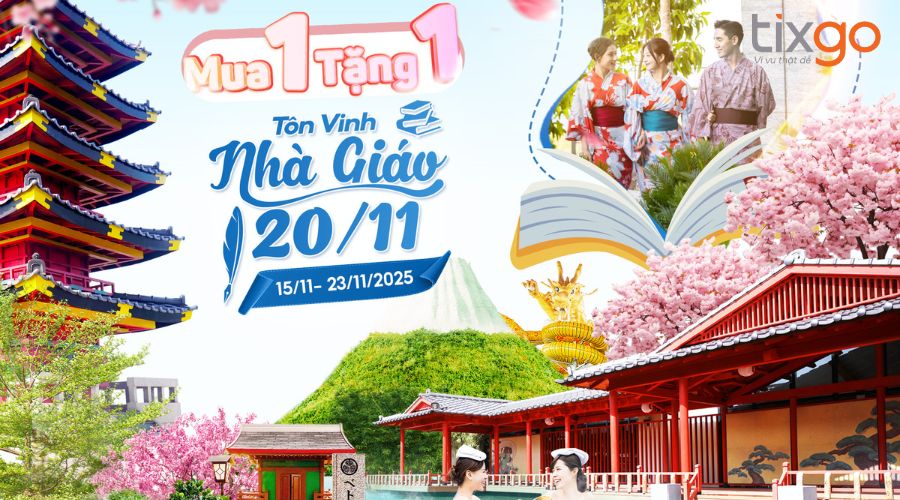Mikazuki tri ân đặc biệt Mua 1 Tặng 1 vé cho giáo viên 20/11 - Đặt vé Tixgo!