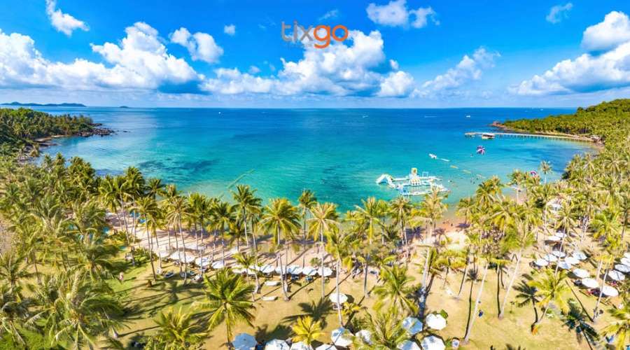 Bãi tắm Hòn Thơm có 3 bãi tắm chính bãi tắm hòn thơm