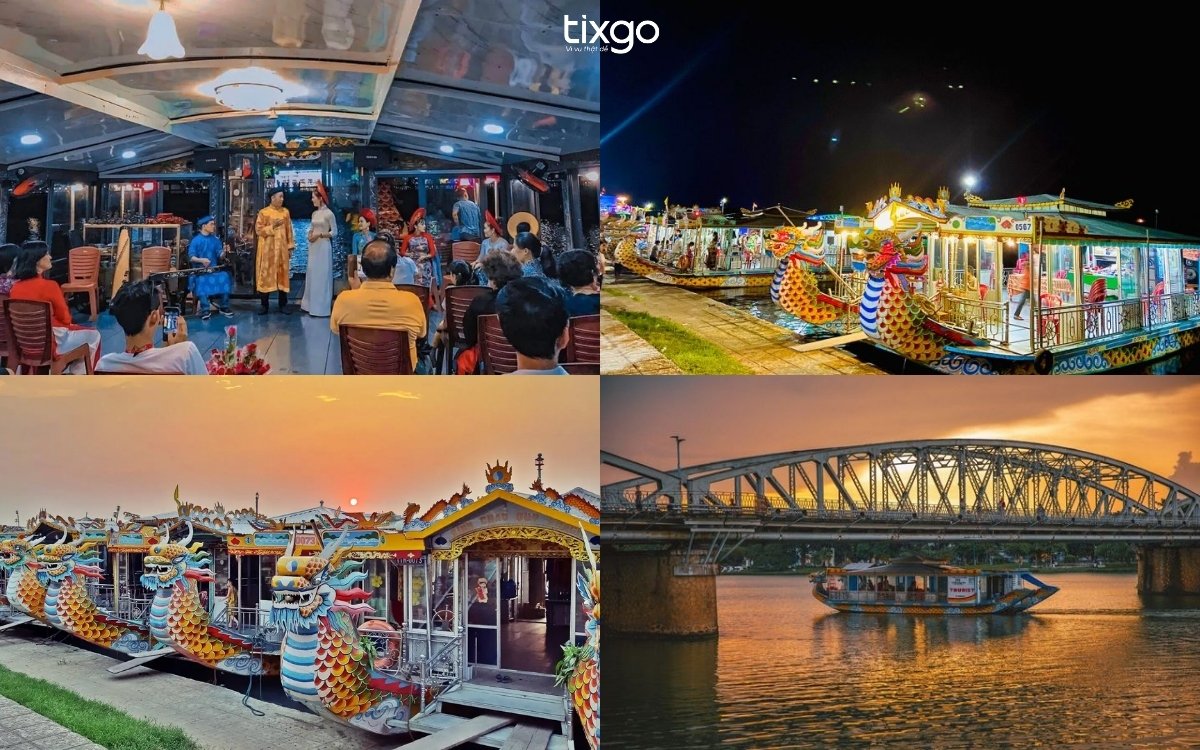 bản đồ cố đô huế Trải nghiệm du ngoạn và nghe ca Huế trên thuyền rồng