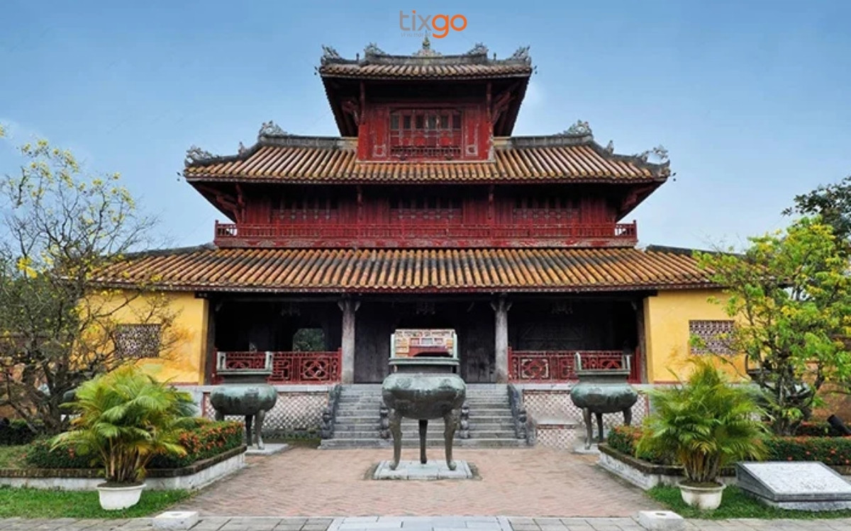 Hiển Lâm Các gây ấn tượng bởi kiến trúc độc đáo sơ đồ đại nội huế