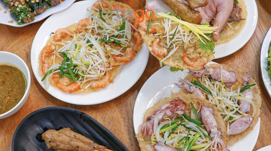 Bánh xèo Đà Nẵng: Bánh xèo tôm nhảy Năm Hiền