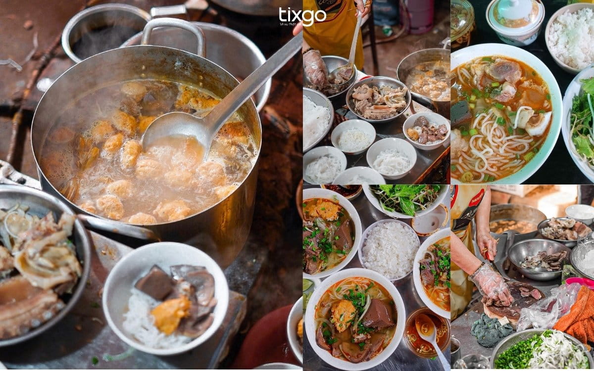 bún bò Huế ngon Quán bún bò Cơm Nguội Cảnh Vân