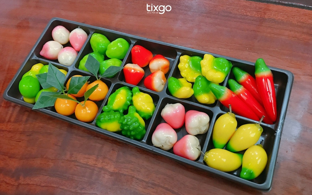 Bánh đậu xanh trái cây với vô vàn hình thù bắt mắt