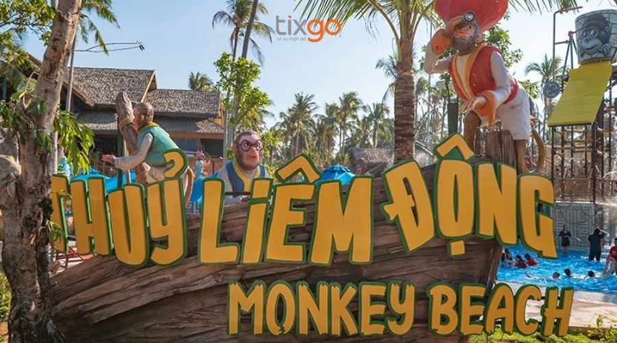 Thủy Liêm Động mô phỏng máng trượt nước uốn sóng các trò chơi ở sun world phú quốc