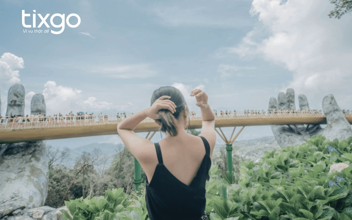 Góc sống ảo chụp từ phía đối diện Cầu Vàng Đà Nẵng Góc sống ảo chụp từ phía đối diện Cầu Vàng Đà Nẵng