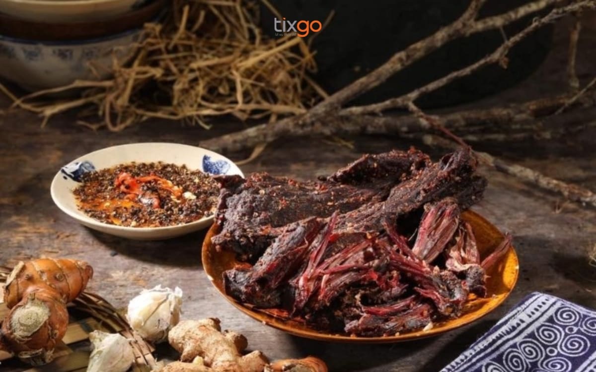 Thịt trâu gác bếp ngon và dễ làm quà tặng