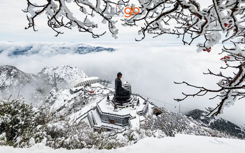 Đại Tượng Phật A Di Đà Fansipan uy nghiêm trong tuyết trắng Đại Tượng Phật A Di Đà Fansipan uy nghiêm trong tuyết trắng