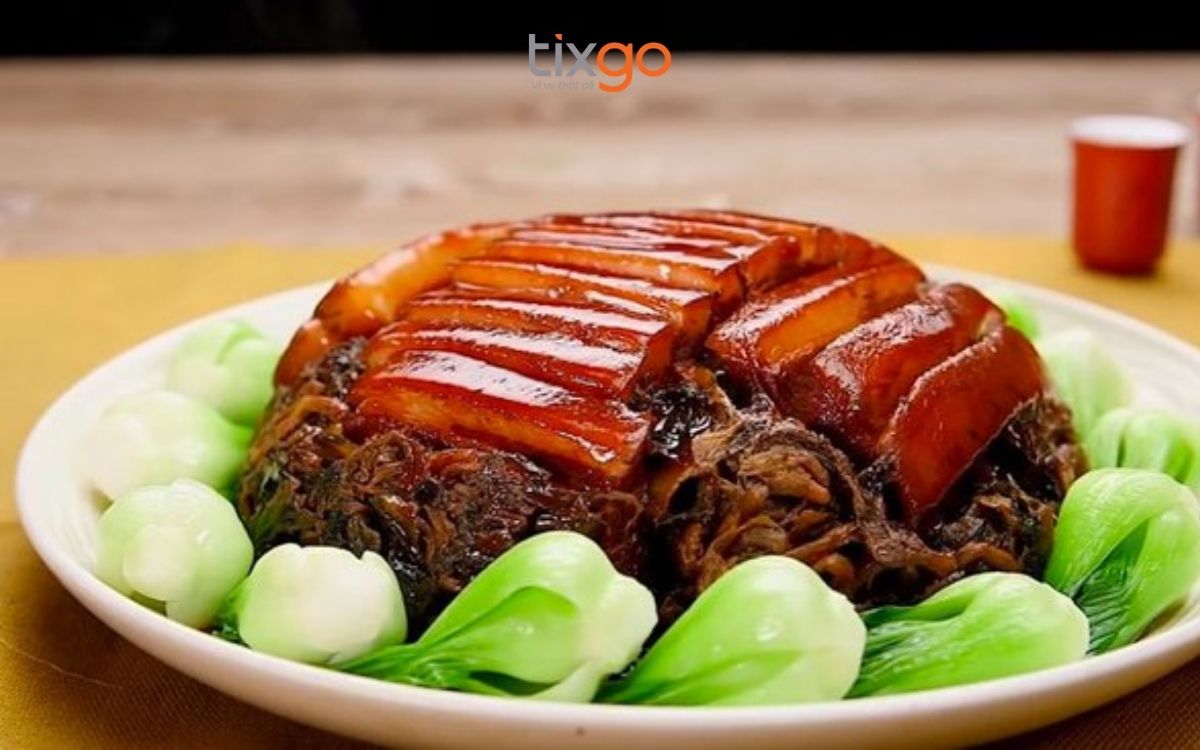 du lịch Lào Cai Khâu nhục - món ăn truyền thống của người Tày