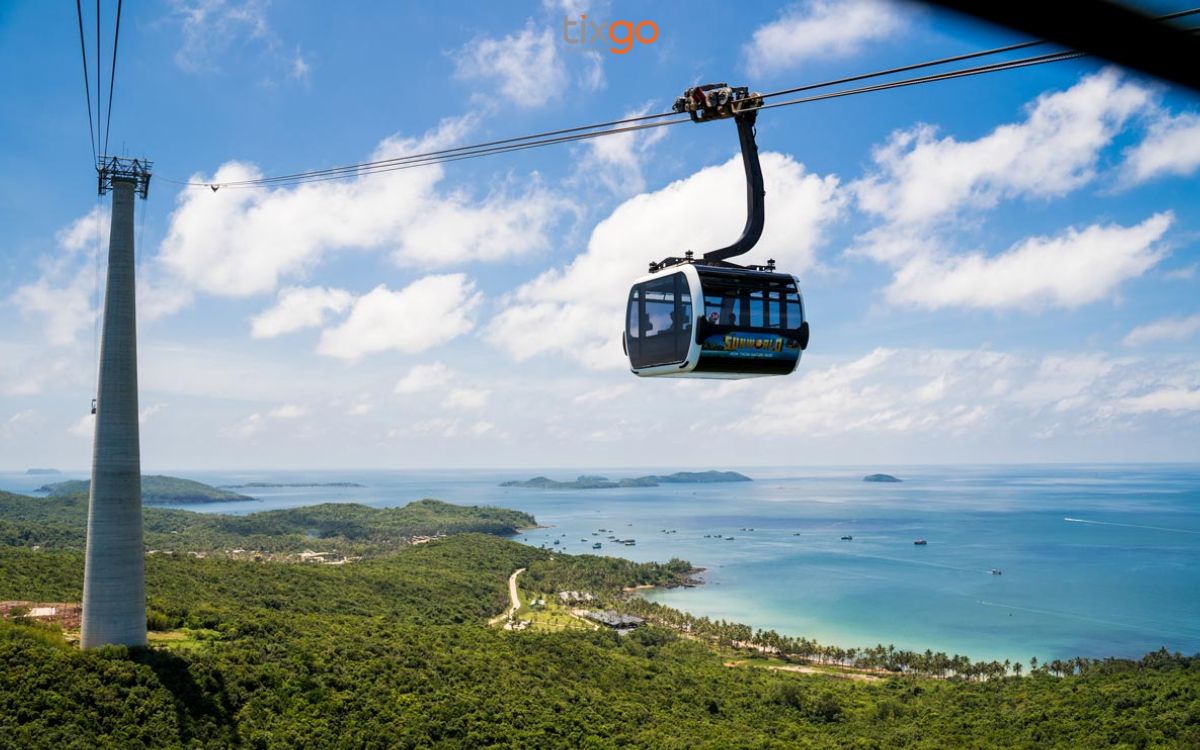 Cáp treo Hòn Thơm 3 dây vượt biển dài nhất thế giới 