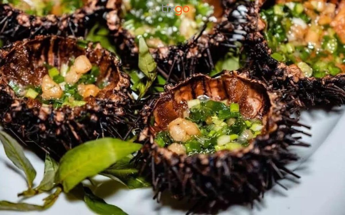 Món Nhum biển nướng mỡ hành thơm lừng, có vị béo bùi tự nhiên