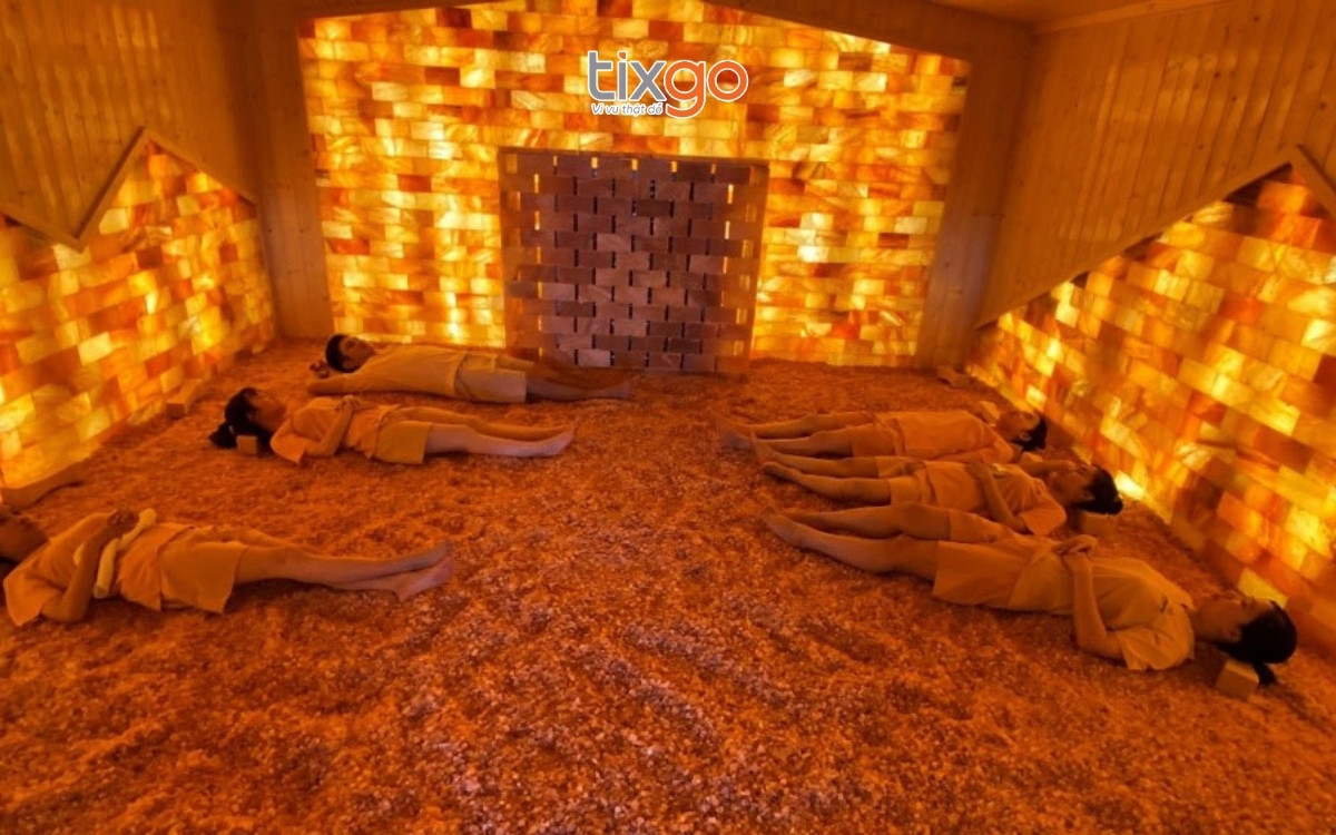 Xông hơi tại Jjim Jil Bang khi đi du lịch Phú Quốc tháng 7 