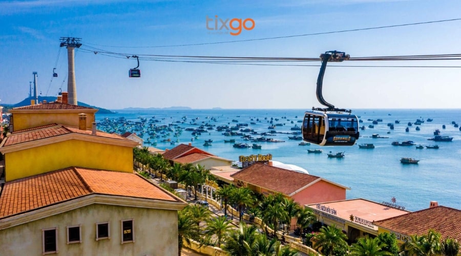 Vé cáp treo Hòn Thơm là trải nghiệm “bay lượn” trên không giá vé đi đảo hòn thơm Phú Quốc