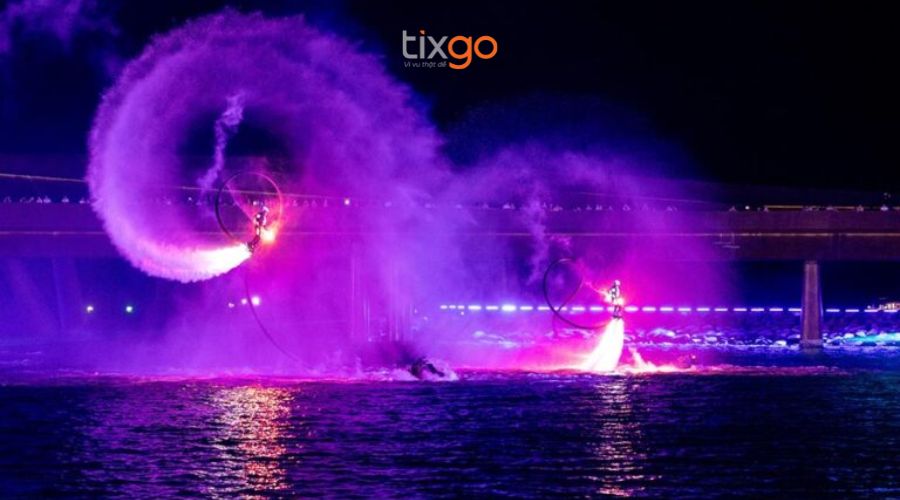 Show Symphony Of The Sea sôi động với màn trình diễn thể thao mạo hiểm trên diễn giá vé đi đảo hòn thơm Phú Quốc