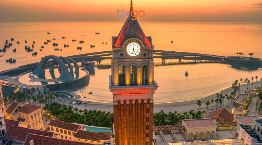Vé Sunset Town mang đến trải nghiệm chiều hoàng hôn cực đẹp trên đảo Phú Quốc giá vé đi đảo hòn thơm Phú Quốc