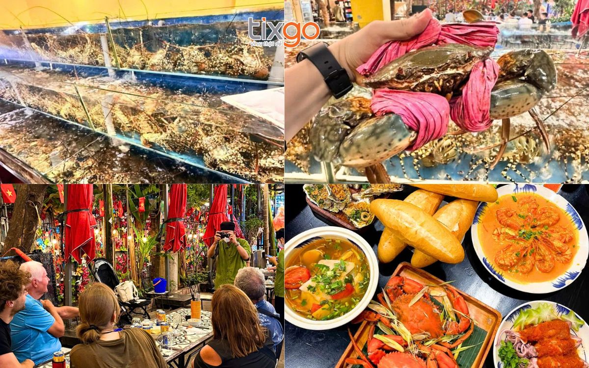 Menu Hải sản Mộc Quán đa dạng, giá cả hợp lý 