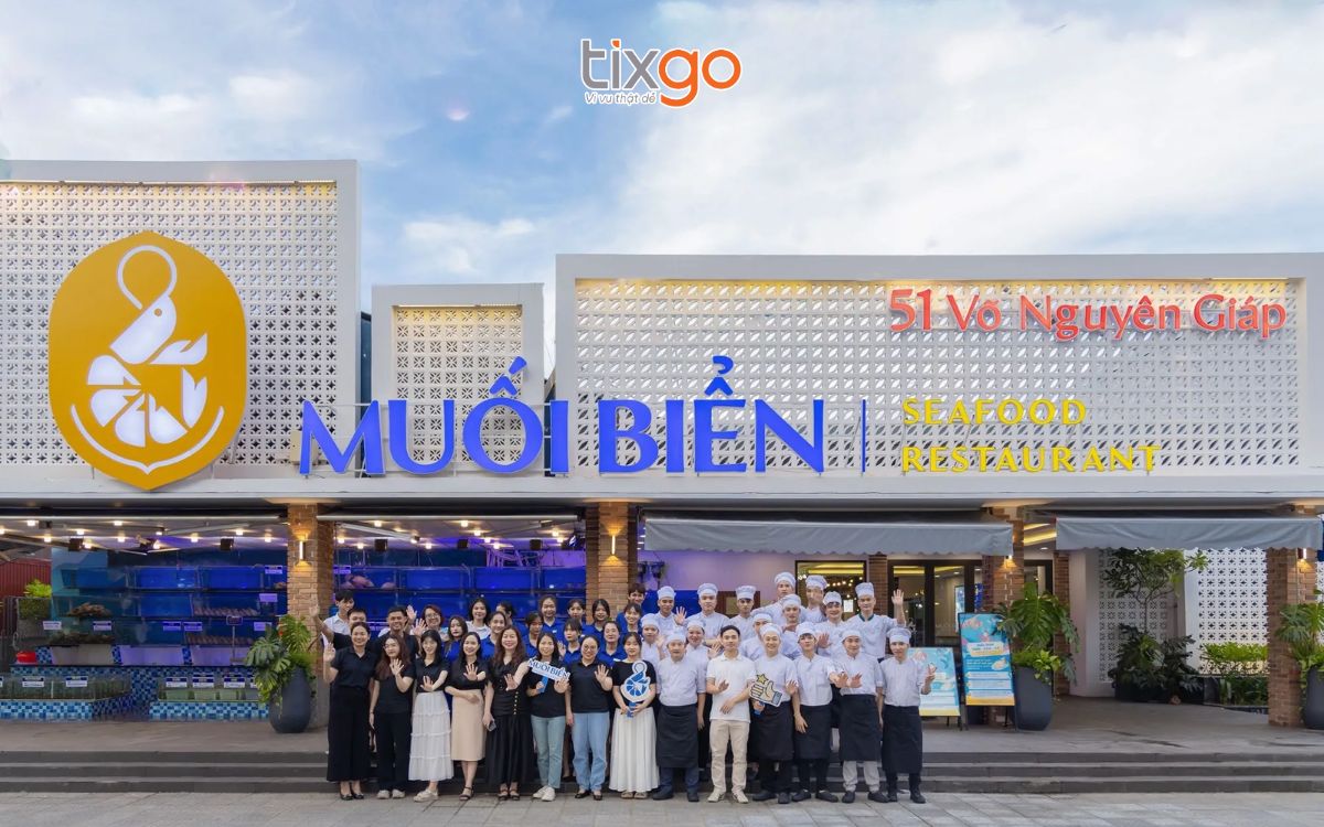 Hải sản Muối Biển là quán hải sản Đà Nẵng gần biển Mỹ Khê 
