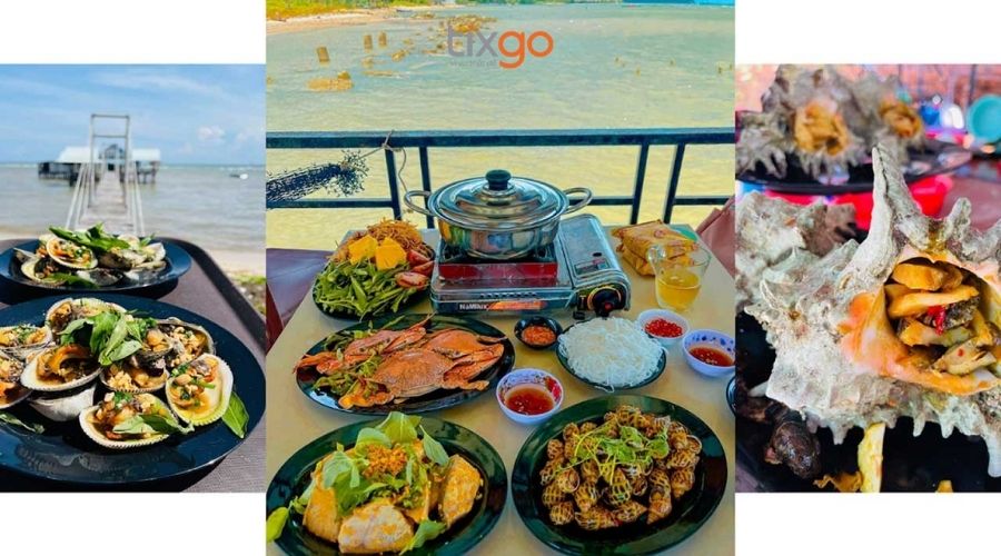 hải sản làng chài Hàm Ninh