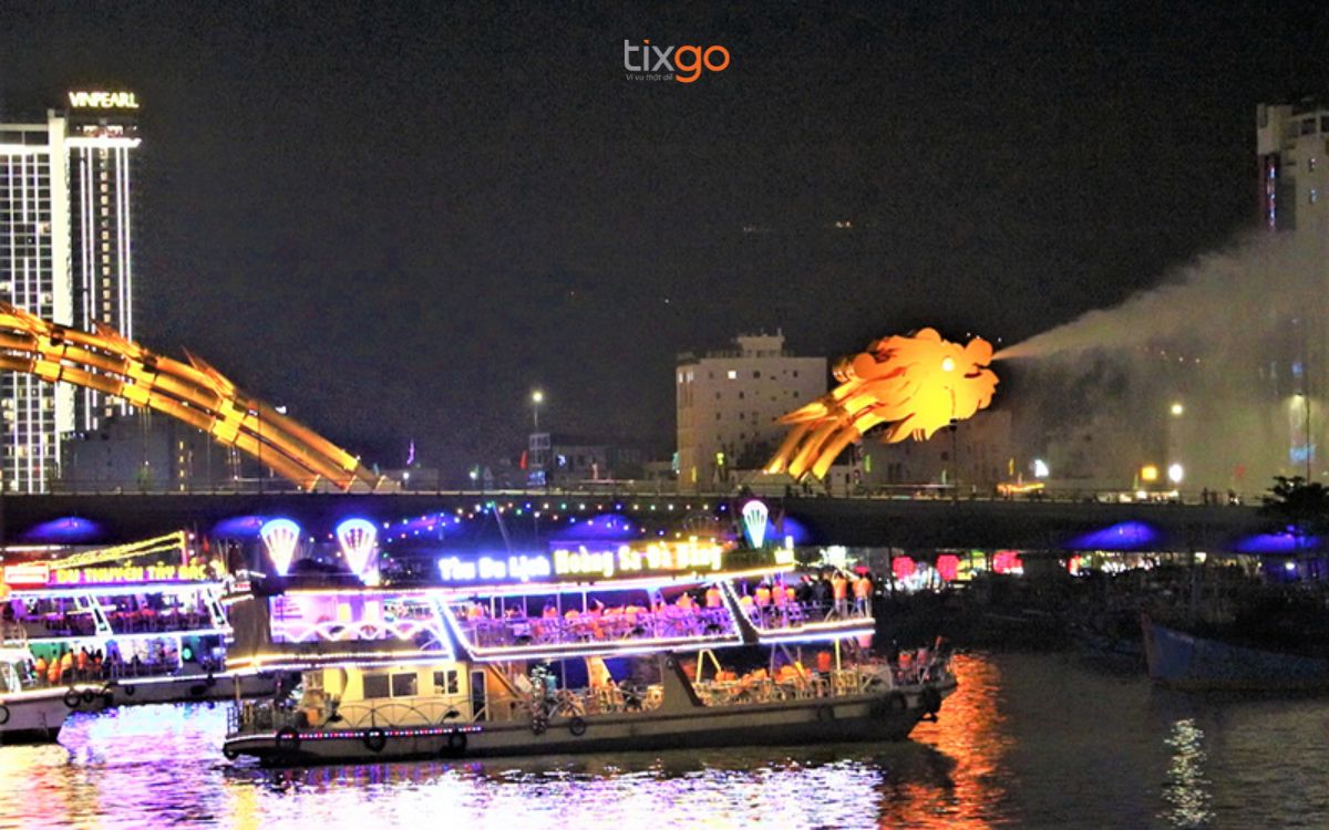 Mấy giờ Cầu Rồng Đà Nẵng phun lửa để chọn vị trí phù hợp Mấy giờ Cầu Rồng Đà Nẵng phun lửa để chọn vị trí phù hợp