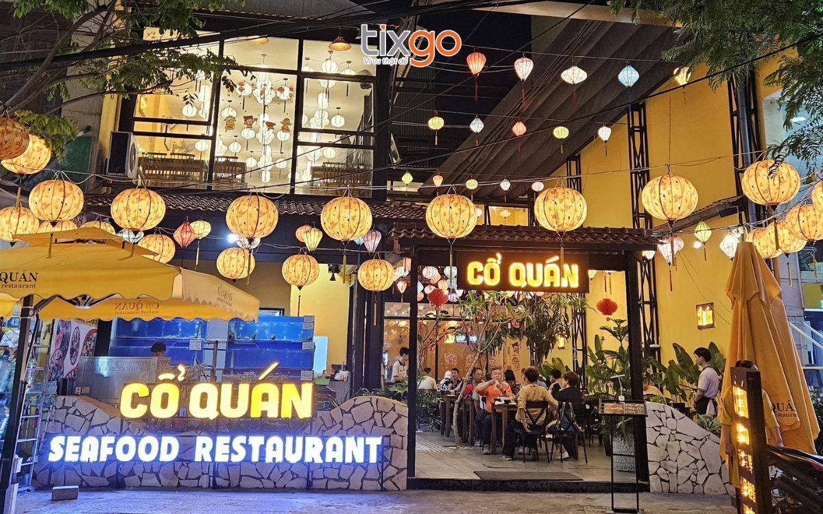 quán hải sản ngon ở mỹ khê đà nẵng Hải sản Cổ Quán ở gần biển Mỹ Khê Đà Nẵng