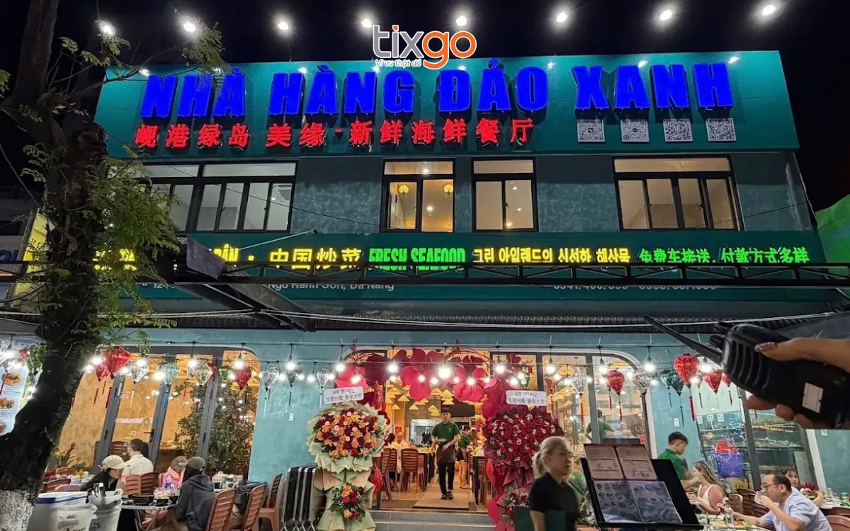 quán hải sản ngon ở mỹ khê đà nẵng Đảo Xanh là hải sản Mỹ Khê tươi sống đa dạng tự chọn