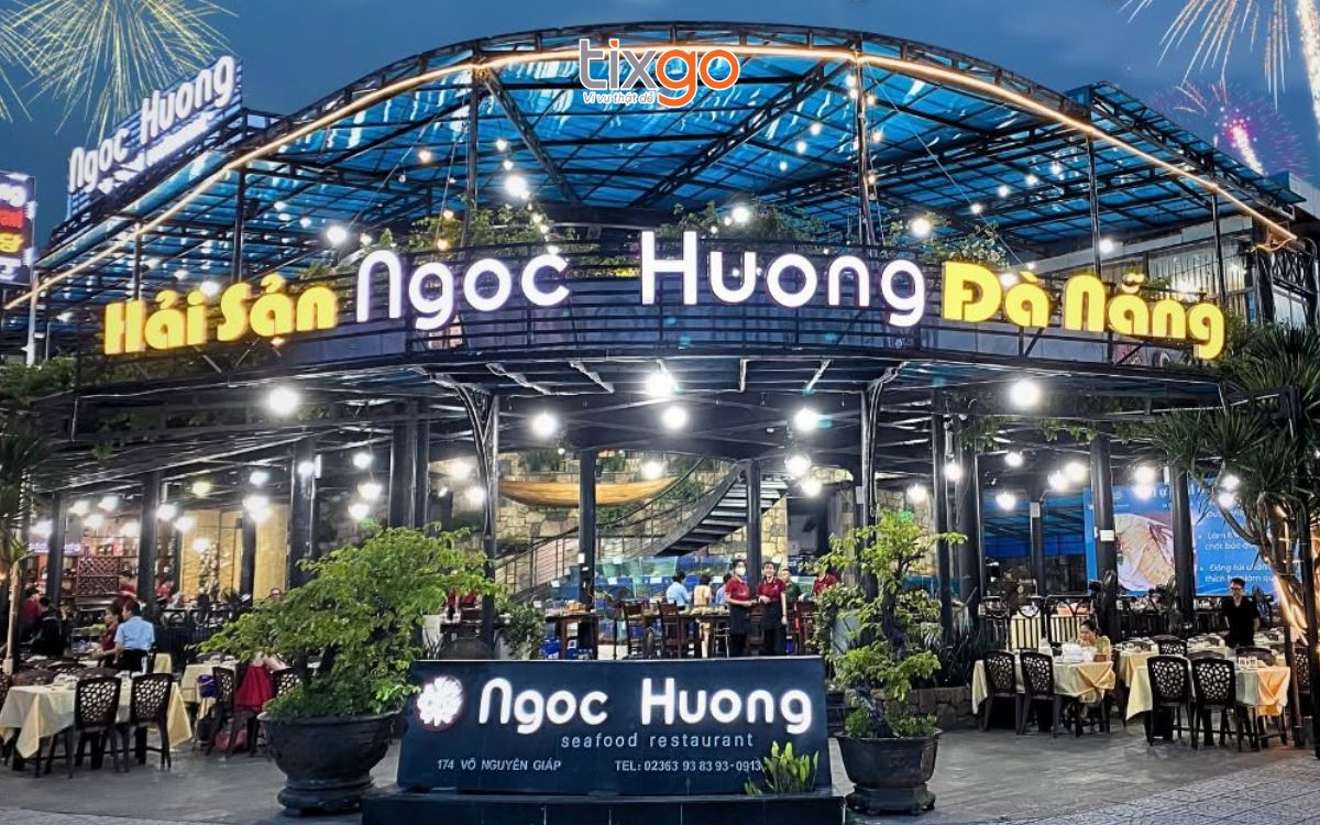 quán hải sản ngon ở sơn trà đà nẵng Hải sản Ngọc Hương nằm trên tuyến đường Võ Nguyên Giáp, Sơn Trà