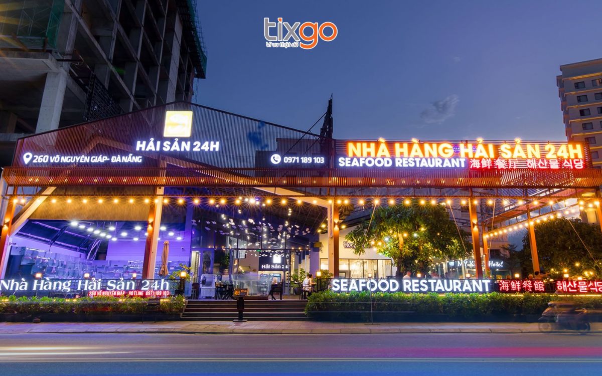 quán hải sản ngon ở sơn trà đà nẵng Nhà hàng Hải sản 24H là quán hải sản ngon ở Sơn Trà Đà Nẵng mở cửa đến 3h sáng