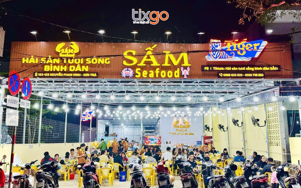 quán hải sản ngon ở sơn trà đà nẵng Sấm Seafood là quán hải sản nhận được sự yêu thích của nhiều du khách