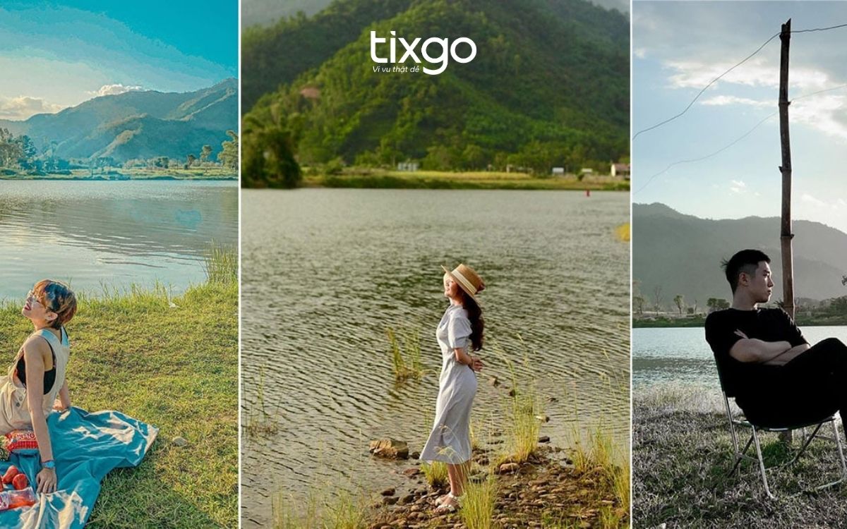 Đi bộ, thư giãn và ngắm nhìn dòng suối tại khu du lịch Hòa Bắc