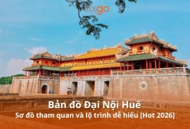 Tixgo | Vi vu thật dễ Bản đồ Đại Nội Huế 2026: Sơ đồ & lộ trình khám phá từ A-Z