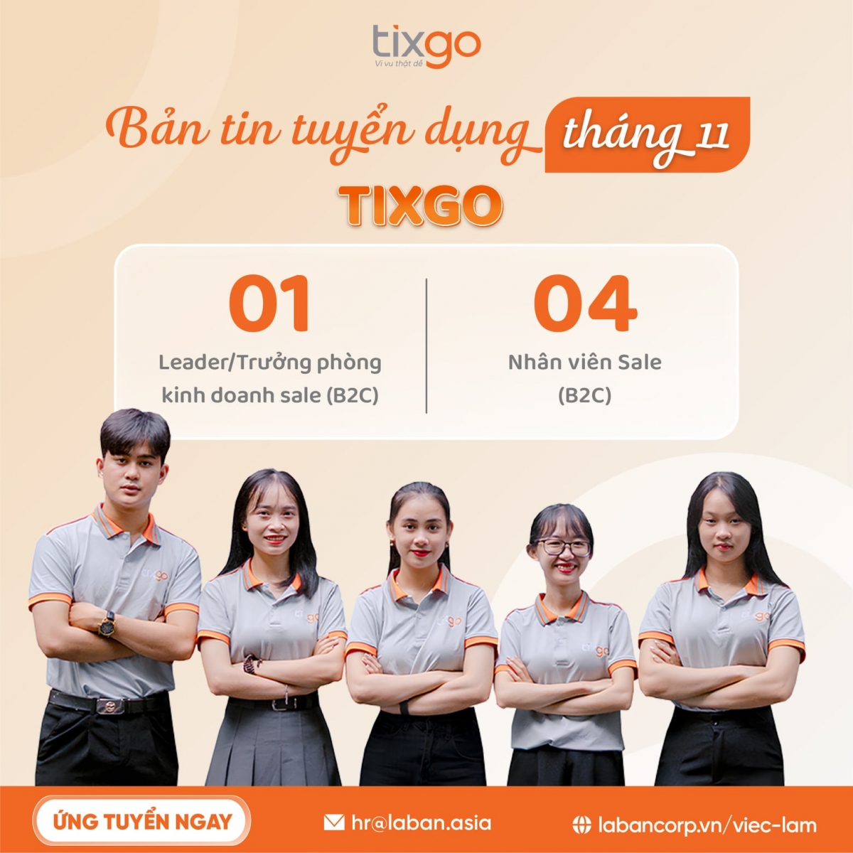 tixgo tuyển dụng tháng 11
