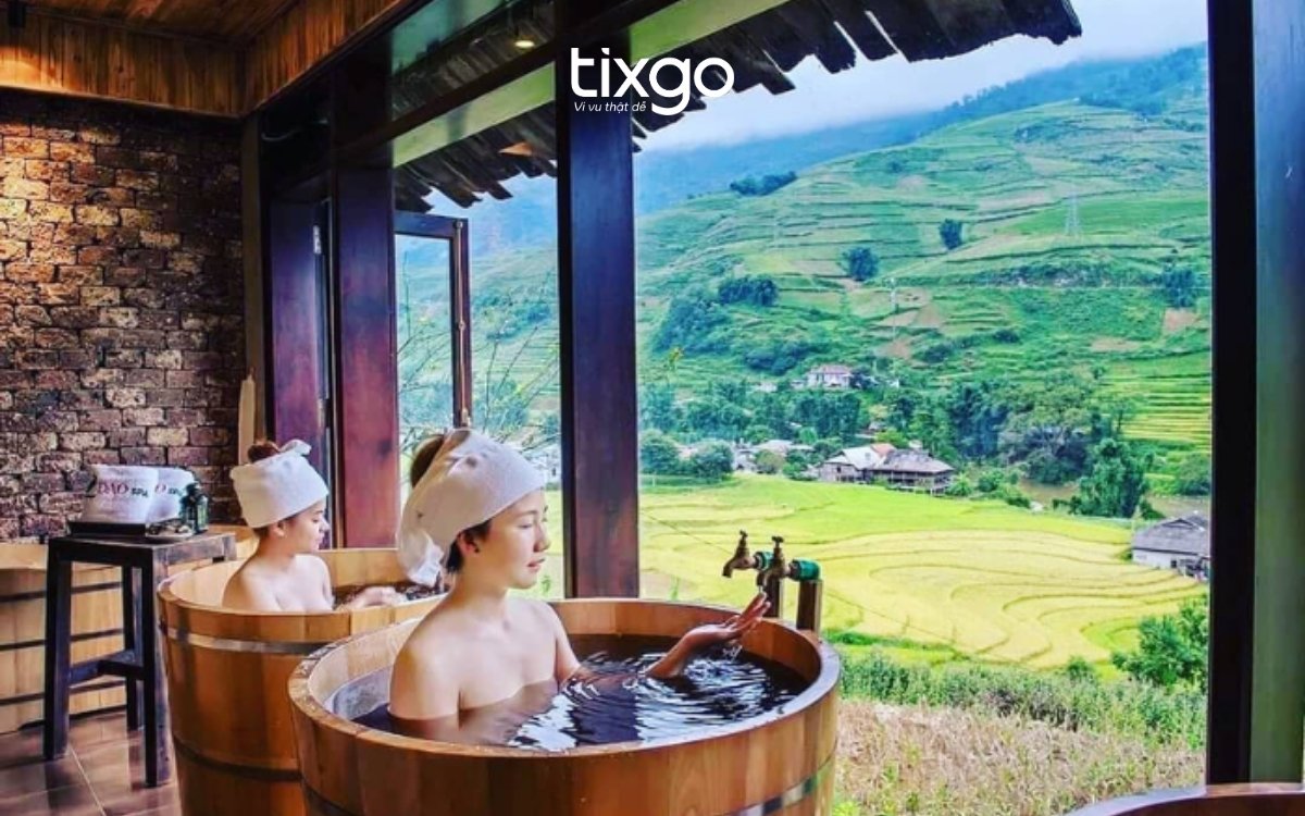 Ghé Bản Tả Phìn tắm lá thuốc Dao Đỏ khi đi Tu viện Sapa Ghé Bản Tả Phìn tắm lá thuốc Dao Đỏ khi đi Tu viện Sapa